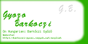 gyozo barkoczi business card