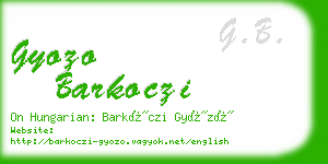 gyozo barkoczi business card